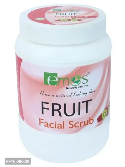 Emos Naturally Effective Fruit Facial Scrub, Tan Removal Scrub, Glowing Skin Scrub For Women  Men -800 Gms