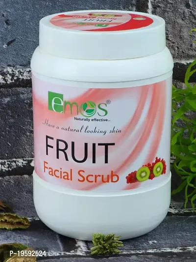 Emos Naturally Effective Fruit Facial Scrub, Tan Removal Scrub, Glowing Skin Scrub For Women  Men -450Gms-thumb2