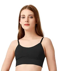 Comfy Cami Bra for Women Crop Top Yoga Bralette Longline Padded Lounge V Neck Tube Camisole Bralettes-thumb2
