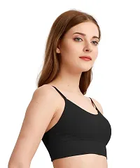 Comfy Cami Bra for Women Crop Top Yoga Bralette Longline Padded Lounge V Neck Tube Camisole Bralettes-thumb3