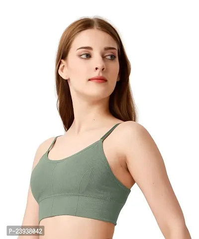 Comfy Cami Bra for Women Crop Top Yoga Bralette Longline Padded Lounge V Neck Tube Camisole Seamless Bralettes-thumb0