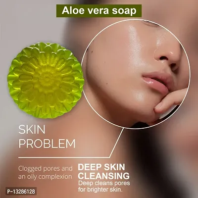 Moisturizing Aloe Vera Soap For Dry And Flaky Skin With Long-Lasting Hydration -100 Grams-thumb0