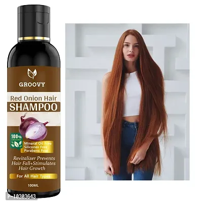 Onion Hair Shampoo Hair Regrowth Shampoo Controls Hair Fall And Dandruff For Men And Women - All Natural Blend Of Coconut, Almond, Curry Leaves Shampoo And More 100 ml-thumb0