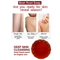 Premium Rose And Beet Root Soap For Nourished Skin 100Gm Pack Of 3-thumb2