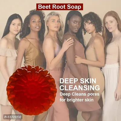 Premium Deep Cleansing Beetroot Soap 100Gm Pack Of 4-thumb4