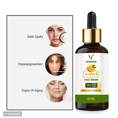 Vitracos Professional Vitamin C Face Serum - Skin Brightening Serum , Anti-Aging, Skin Repair, Supercharged Face Serum, Dark Circle, Fine Line And Sun Damage Corrector Face Serum - 45 Ml