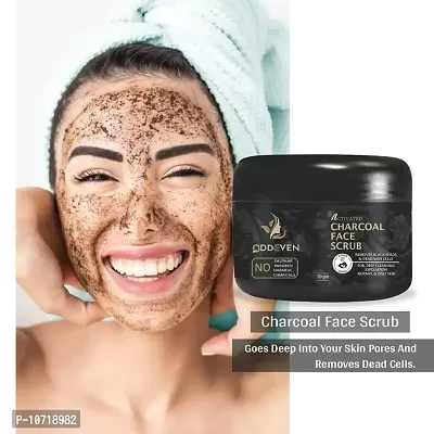 Trendy Activated Charcoal Face Scrub - Blackhead And Tan Removal Scrub