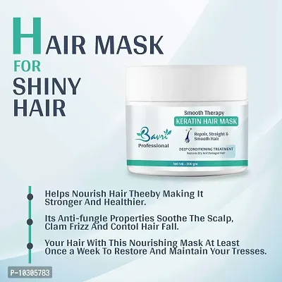 Keratin Hair Mask- 200 Ml- For Intense Damaged Hair Repair - Salon Like Hair Spa At Your Home - For Dry And Damaged Hair Pack Of 3-thumb2