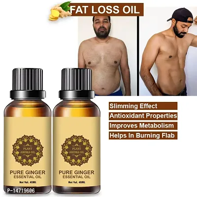 Ginger Essential Oil | Ginger Oil Fat Loss | nbsp;Fat loss fat go slimming weight loss body fitness oil Shaping Solution Shape Up Slimming Oil Fat Burning ,fat go, fat loss, body fitness anti ageing oil Slimming oil (40ML) (PACK OF 2)