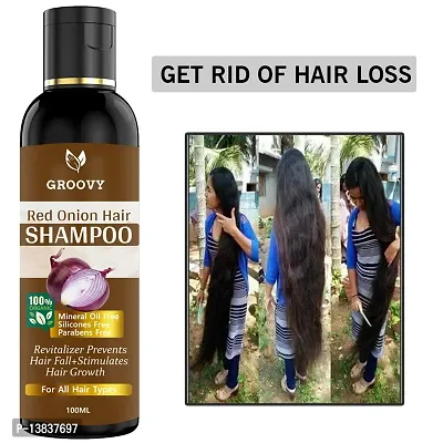 nbsp;Onion Hair Shampoo Hair Regrowth Shampoo Controls Hair Fall And Dandruff For Men And Women - All Natural Blend Of Coconut, Almond, Curry Leaves Shampoo And More 100Ml