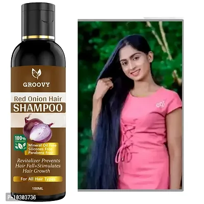 Onion Hair Shampoo - Black Seed Onion Hair Shampoo - Controls Hair Fall - For All Hair Problem Solution - No Mineral Oil, Colour, Sls, Peg For Men And Women- 100 Ml Hair Shampoo Ml-thumb0