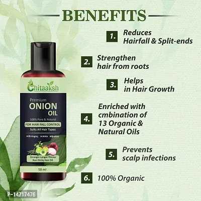 Onion Hair Oil Red Herbal Onion Oil (50ml) Pack of 1.-thumb2