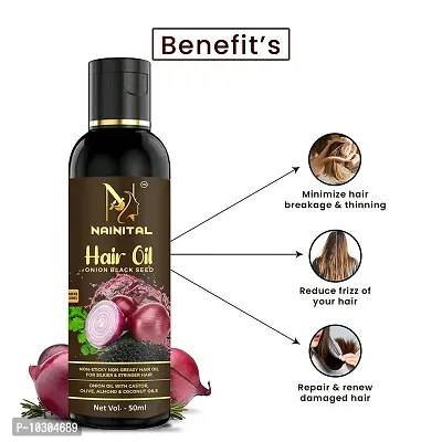 Red Onion Oil Help For Rapid Hair Growth,Anti Hair Fall,Split Hair And Promotes Softer And Shinier Hair 50Ml, For Man And Women Buy 1 Get 1 Free-thumb2
