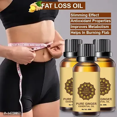 Ginger Essential Oil | Ginger Oil Fat Loss | Pure and Natural Therapeutic Grade Essential Oilnbsp;nbsp; (40ML) (PACK OF 3)