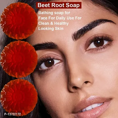 Premium Red Root Radiance Soap Infused With The Power Of Beetroot 100Gm Pack Of 3