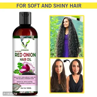 Onion And Bhringraj Hair Oil With 4X Growth Action - Stimulates The Roots And Prevents Baldness 100 Ml Hair Oil- 100 Ml
