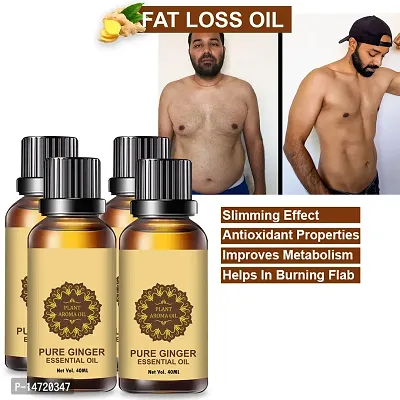 Ginger Essential Oil | Ginger Oil Fat Loss | nbsp;Fat loss fat go slimming weight loss body fitness oil Shaping Solution Shape Up Slimming Oil Fat Burning ,fat go, fat loss, body fitness anti ageing oil Slimming oil (40ML) (PACK OF 4)