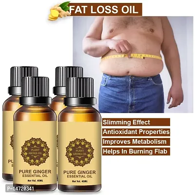 Ginger Essential Oil | Ginger Oil Fat Loss | 400% Pure Natural  Therapeutic Grade for Aromatherapy, hair growth, weight loss  Hair Lossnbsp; (40ML) (PACK OF 4)