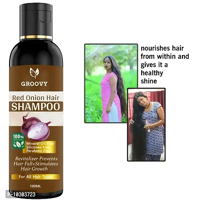 Onion Hair Shampoo With The Goodness Of Ginger And Flaxseed 100% Pure And Natural An Ayurvedic Blend For Faster Hair Growth And Complete Nourishment Suits 100 Ml