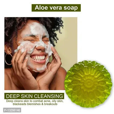 Detoxifying Aloe Vera Soap With Tea Tree Oil For Clear And Radiant Skin -100 Grams