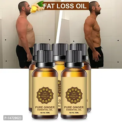 Ginger Essential Oil | Ginger Oil Fat Loss | nbsp;Fat Burning Oil, Slimming oil, Fat Burner, Anti Cellulite  Skin Toning Slimming Oil For Stomach, Hips  Thigh Fat loss fat go slimming weight loss body fitness oilnbsp; (40ML) (PACK OF 5)