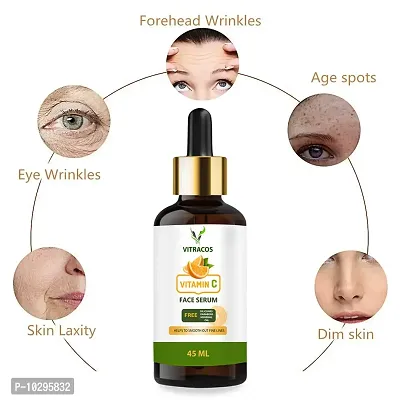 Vitracos Organics Professional Vitamin C Serum - Skin Clearing Serum - Brightening, Anti-Aging, Skin Repair, Supercharged Face Serum, Dark Circle, Fine Line And Sun Damage Corrector Face Serum - 45 Ml-thumb0