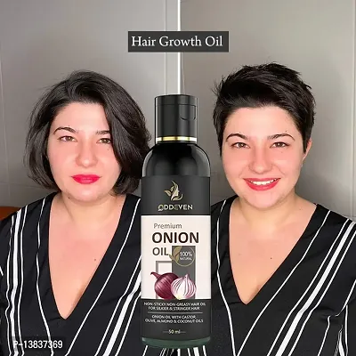 Red Onion Black Seed Hair Growth Oil With Argan And Jojoba ( 100% Pure ) For Men And Women Onion Hair Oil (50Ml) (Pack Of 1)