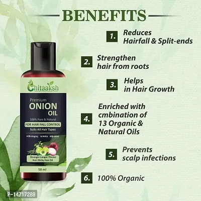 Onion  Rapid Hair Growth,Split Hair And Promotes Softer  shinier Hair 50ML for man and woman.-thumb2