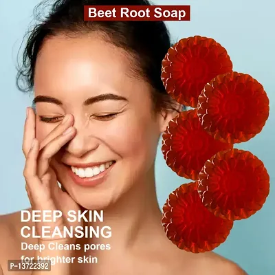 Premium Soothing Chamomile And Beet Root Bath Soap For Sensitive Skin 100Gm Pack Of 5