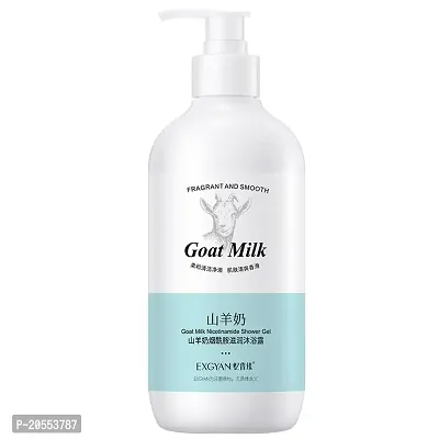 Goat milk Mousse body wash whitening shower gel moisturizing Nicotinamide body care -300ML-thumb0