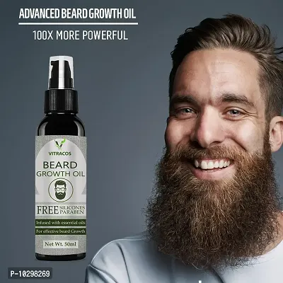 Vitracos Best And Fast Beard Growth Oil 50 Ml Natural Oil Hair Oil- 50 ml-thumb0