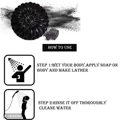 Activated Charcoal Bathing Soap- Pack Of 5, 100 Grams Each-thumb4