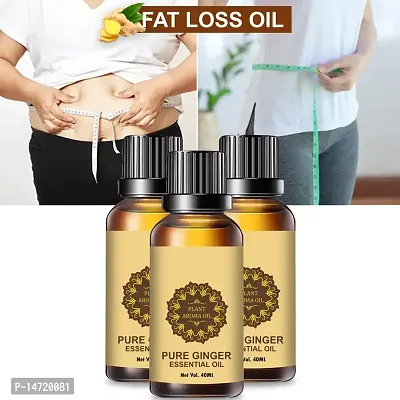 Ginger Essential Oil | Ginger Oil Fat Loss | BELLY DRAINAGE AND BELLY FAT REDUCTION FOR WEIGHT LOSSnbsp; (40ML) (PACK OF 3)