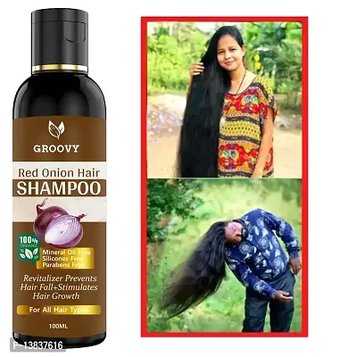 nbsp;Onion Hair Shampoo Hair Regrowth Shampoo Controls Hair Fall And Dandruff For Men And Women - All Natural Blend Of Coconut, Almond, Curry Leaves Shampoo And More 100Ml-thumb0