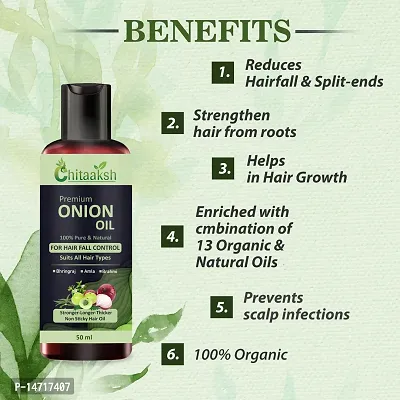 ONION OIL ANTI HAIR LOSS  HAIR GROWTH OIL WITH PURE ARGAN, BLACK SEED OIL IN PUREST FORM VERY EFFECTIVELY CONTROL HAIR LOSS, PROMOTES HAIR GROWTH 50ml-thumb3