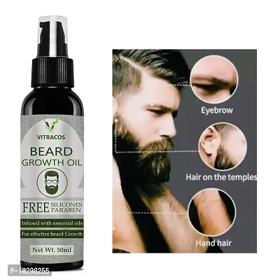 Vitracos Natural Oil Used Pure Beard Growth Hair Oil- 50 ml-thumb0