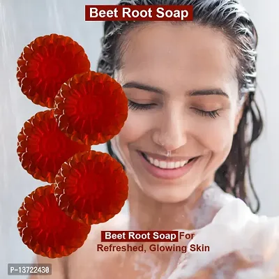 Premium Hypoallergenic Beetroot Bath Soap 100Gm Pack Of 5