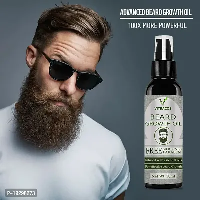 Vitracos Beard Growth Oil And Almond Oil Hair Oil- 50 ml