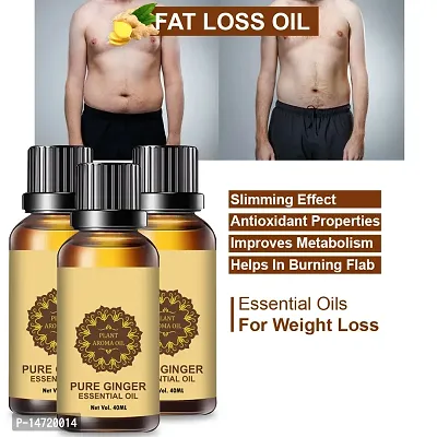 Ginger Essential Oil | Ginger Oil Fat Loss | nbsp;Fat loss fat go slimming weight loss body fitness oil Shaping Solution Shape Up Slimming Oil Fat Burning ,fat go, fat loss, body fitness anti ageing oil Slimming oil (40ML) (PACK OF 3)