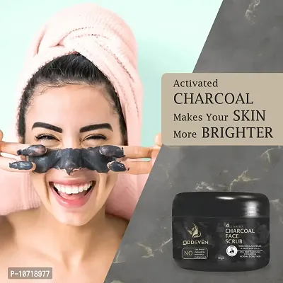 Trendy Charcoal Face Scrub - No Parabens And Mineral Oil Face Scrub For Exfoliation, Anti-Acne And Pimples, Blackhead Removal Scrub-thumb2