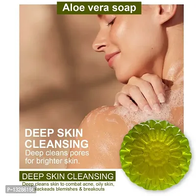 Soothing Aloe Vera Soap With Cucumber For Cooling And Hydrating Effect -100 Grams