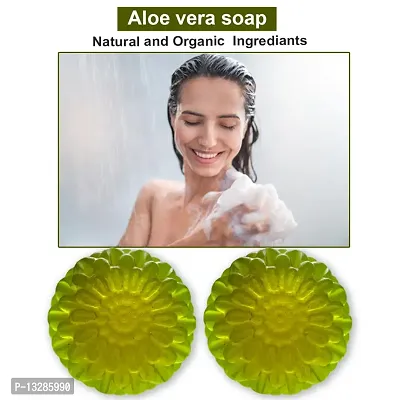 Refreshing Peppermint Aloe Vera Soap - Pack Of 2, 100 Grams Each-thumb0