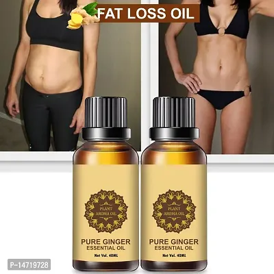 Ginger Essential Oil | Ginger Oil Fat Loss | nbsp;Fat Burning ,fat go, fat loss, body fitness anti ageing oil for men and women (40ML) (PACK OF 2)