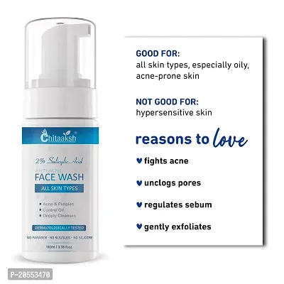 2% Salicylic Acid Foaming Daily Face Wash with Salicylic Acid, Zinc PCA  PHA for Active Acne  clogged Pores - 100 ml Reduces Acne | Unclogs Pores-thumb2