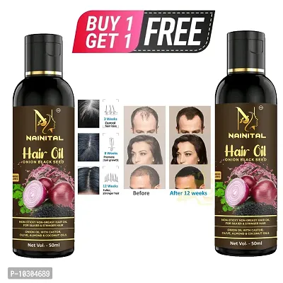 Red Onion Oil Help For Rapid Hair Growth,Anti Hair Fall,Split Hair And Promotes Softer And Shinier Hair 50Ml, For Man And Women Buy 1 Get 1 Free