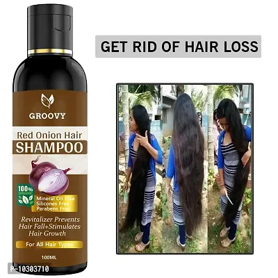 Onion Hair Shampoo Hair Regrowth Shampoo Controls Hair Fall And Dandruff For Men And Women - All Natural Blend Of Coconut, Almond, Curry Leaves Shampoo And More 100 ml-thumb0