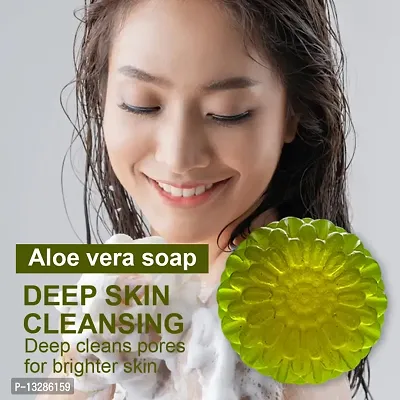 Antibacterial Aloe Vera Soap With Lemon For Fighting Acne And Blemishes -100 Grams