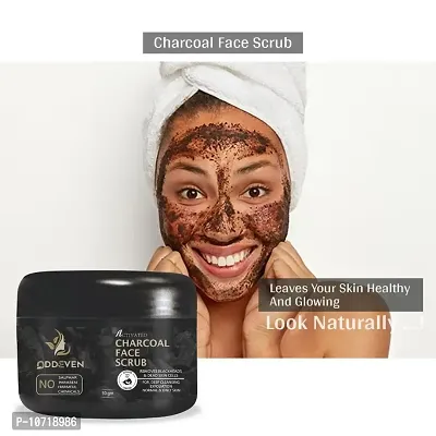 Trendy Charcoal Face Scrub For Exfoliation, Anti-Acne And Pimples, Blackhead Removal Facial Scrub