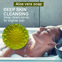 Deep Cleansing Aloe Vera Soap For A Refreshing Bath-100 Grams Each, Pack Of 4-thumb2