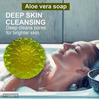 Deep Cleansing Aloe Vera Soap For A Refreshing Bath-100 Grams Each, Pack Of 4-thumb3